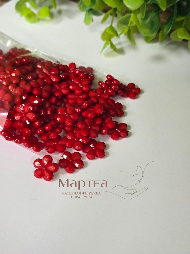heart beads in red colour