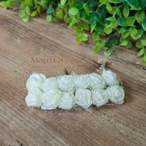 Рози от фоам 144бр - Цвят екрю