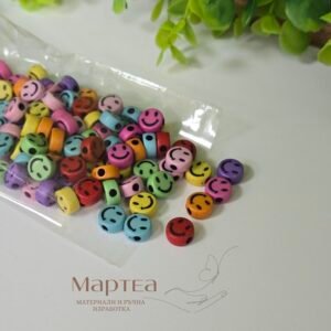 Мънисто лице цветно