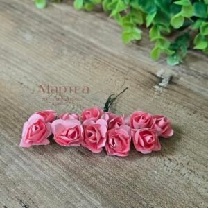 Хартиени розички 12бр - Цвят праскова