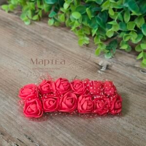 Рози от фоам 144бр - Червени