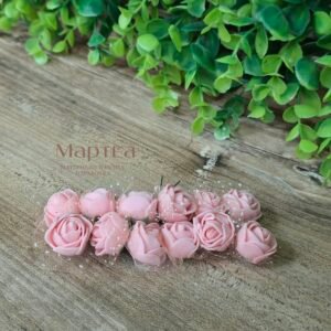 Рози от фоам 144бр - Цвят праскова