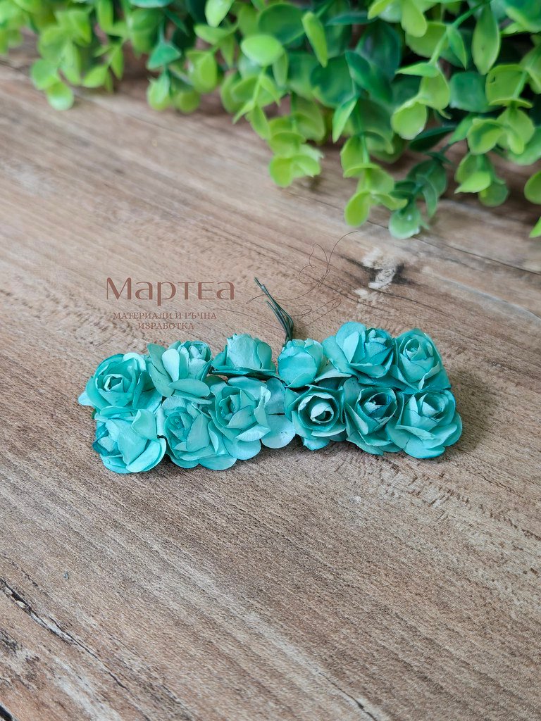 Хартиени розички 144бр - Цвят тюркоаз