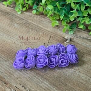 Рози от фоам 144бр - Лилави