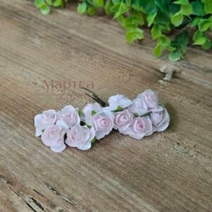 Хартиени розички 12бр - Бледо розови