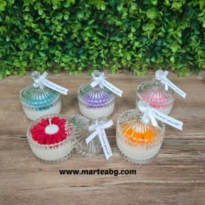 Свещ в стъкленица - маргаритка