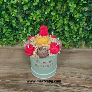 Букет от соев восък в кутия