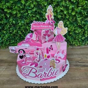 Картонена торта - Барби