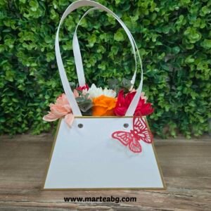 Чантичка трапец със сапунени цветя