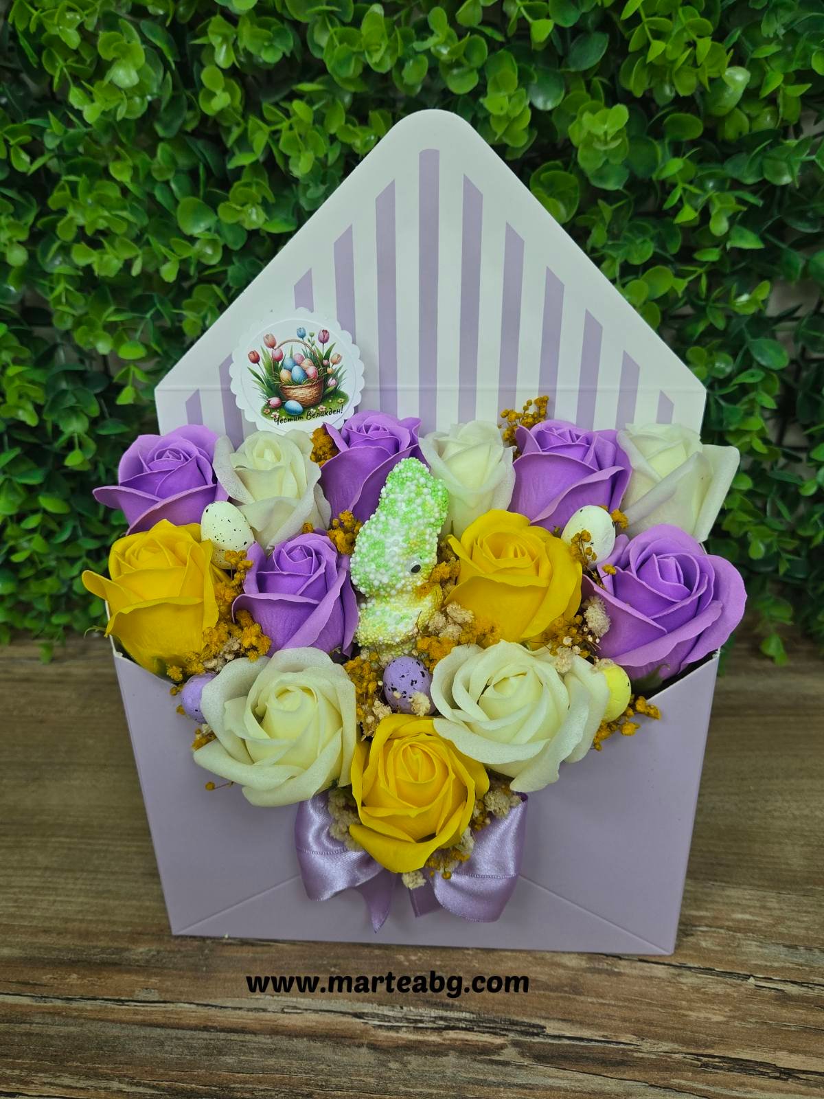 Векденски плик със зайче и яйчица - вариант 3 - Image 2