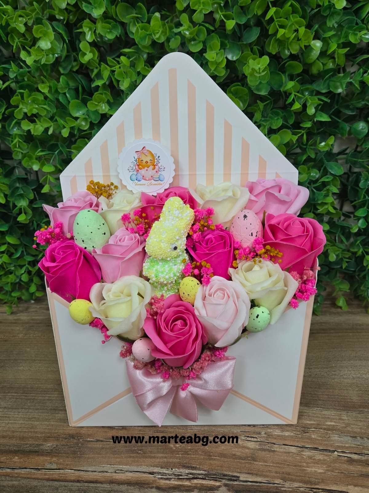 Векденски плик със зайче и яйчица - вариант 2 - Image 2